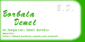 borbala demel business card
